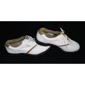 FOOTJOY Wmn sz 8.5 M White Leather Lace up Shoes  48762